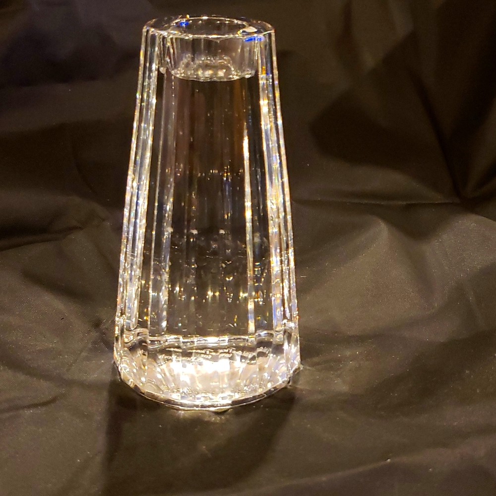 Villeroy & Boch Clear Lead Crystal Palshia Picasso Candle Stick Holder, 5"